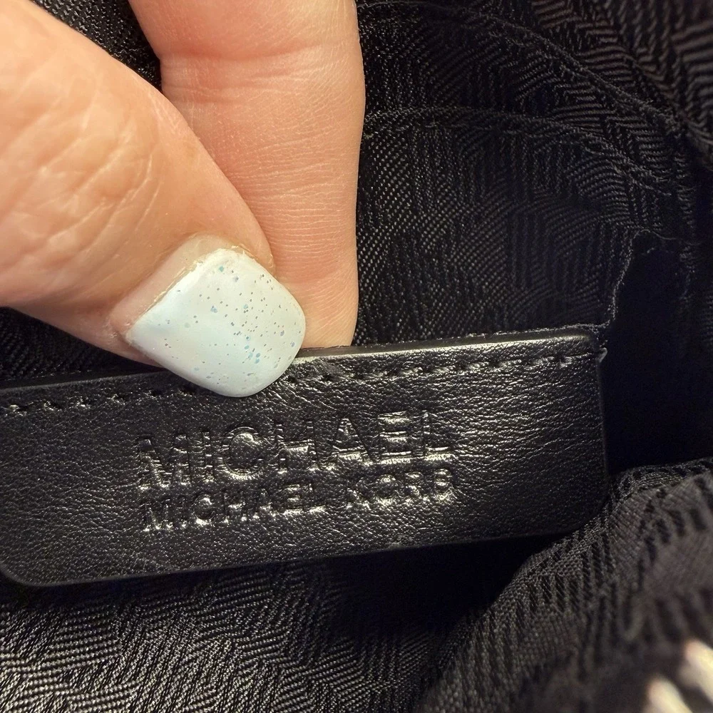 Michael Kors Hayley Large‎ Black Saffiano Leather Tote Bag Shoulder Purse